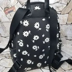 #bagsavenue fast ship daisy floral black backpack nylon white new kate spade Amazon.com: Kawani Daisy Flowers Print College Bookbags  main image 4
